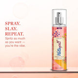 Wottagirl! Mandarin Twist Body Mist 150ml | Long-Lasting Fruity Fragrance for Women | Orange & Raspberry Notes