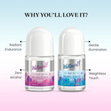 Wottagirl Underarm Roll On Combo (25ml × 2) – Mystic Island & Secret Crush | 48H Odour Protection | Alcohol-Free | Vegan Deodorant for Women