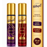 Gold Body Splash Combo (Dark Desire & Scarlet Storm) - 25ml x 2