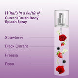 Wottagirl! Currant Crush Body Splash 135ml | Long-Lasting Fresh & Fruity Floral Body Mist for Women | Strawberry, Blackcurrant & Rose Notes